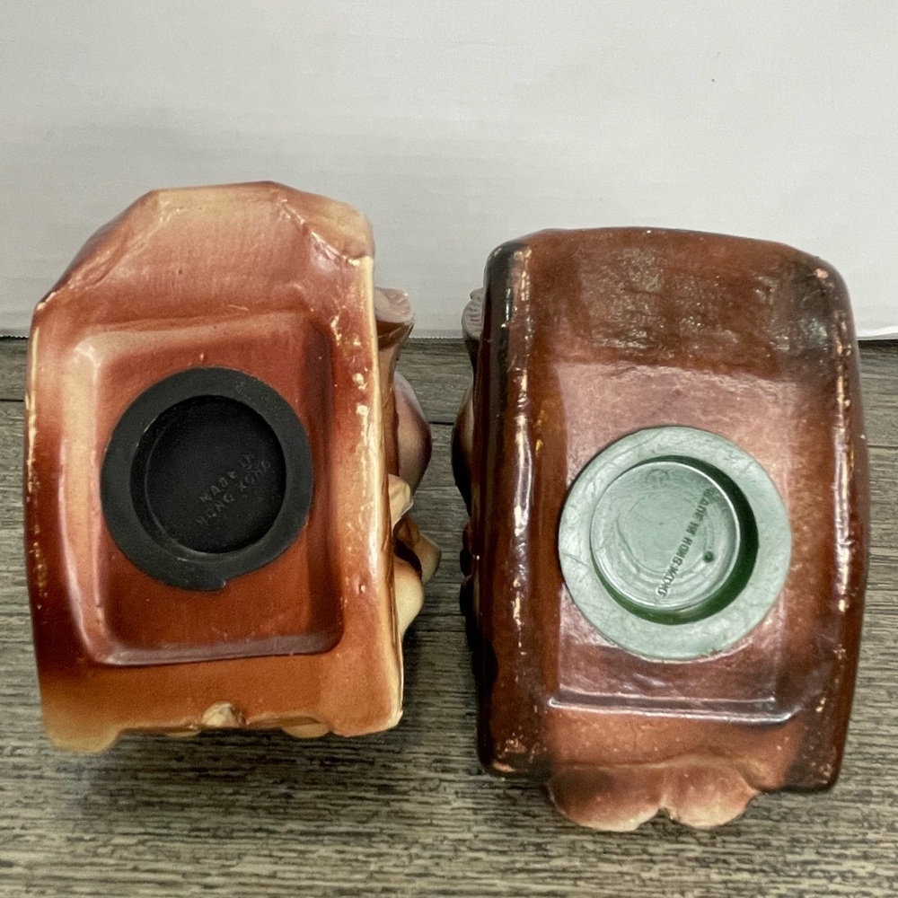 Vintage Retirement Fund blow mold piggy banks.Hong Kong. Used. - Picture 11 of 14
